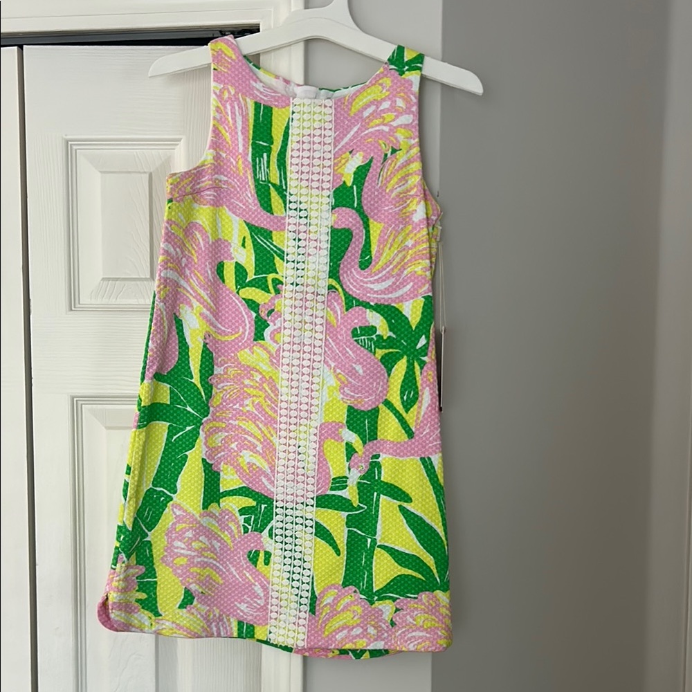 Lilly Pulitzer for Target. Sleeveless Tropical Pink Flamingo Shift Dress